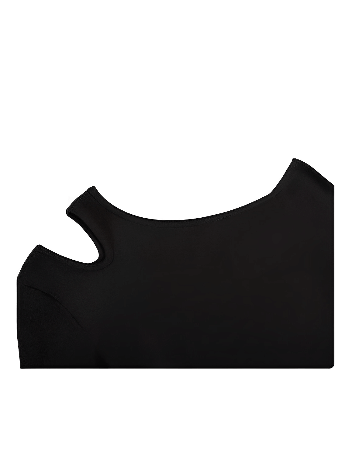 Blusa Feminina de Manga Longa Canelada Com Decote Assimétrico com Recorte no Ombro - Lohany