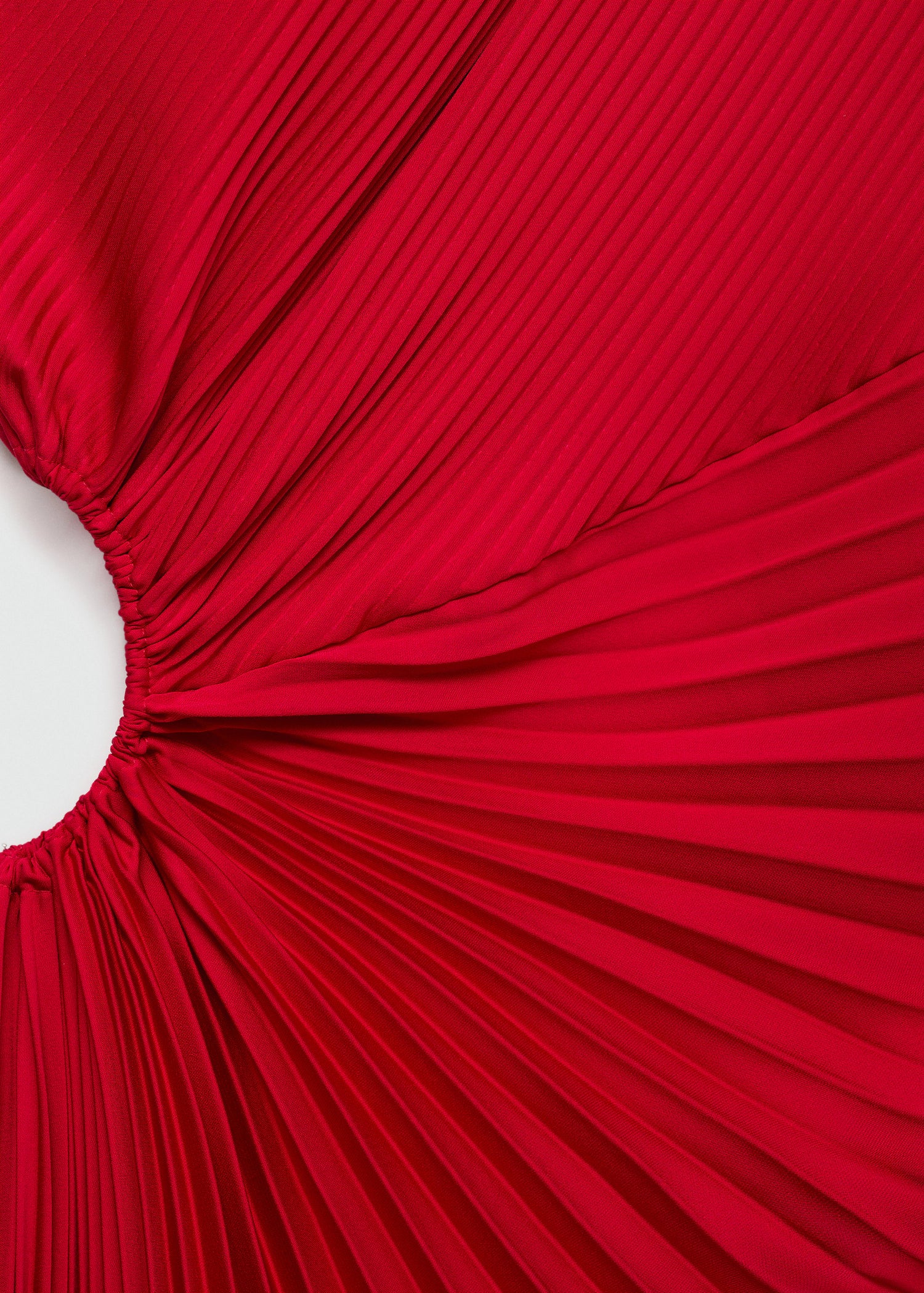 Vestido Longo Assimétrico Plissado de Um Ombro Só – Sofisticação Escultural