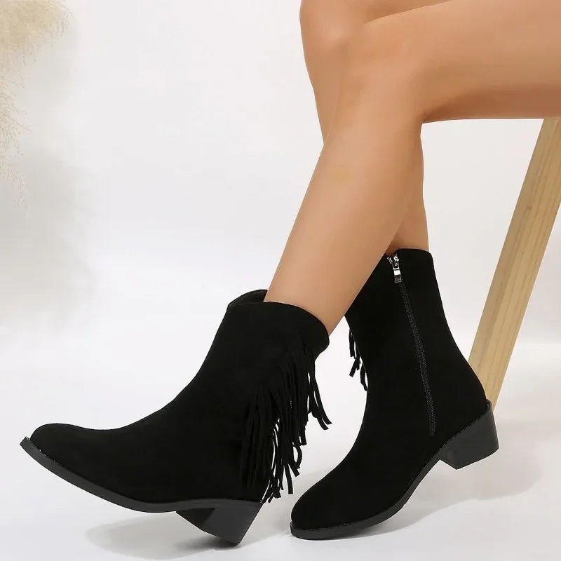 Bota Feminina de Inverno em Couro Legítimo - Serenity