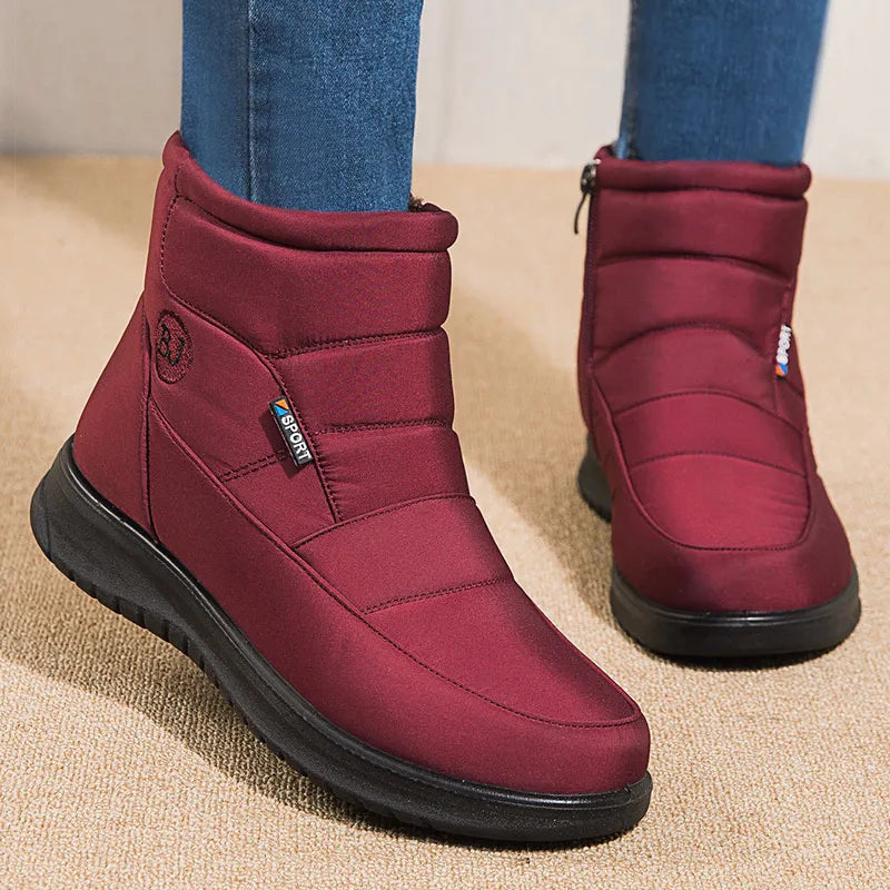 Bota Feminina Térmica com Zíper em Tecido Impermeável – Le Vie