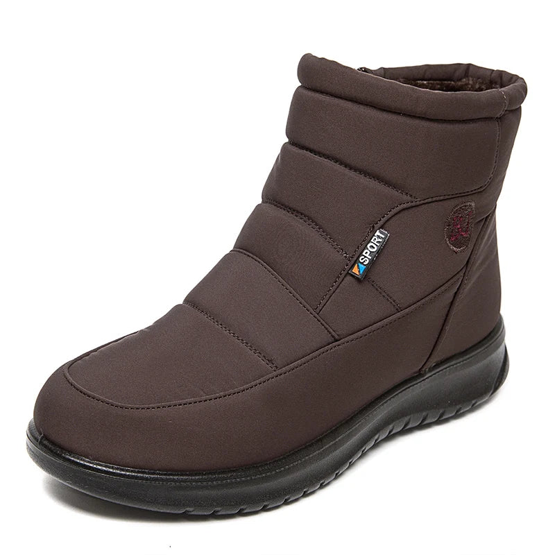 Bota Feminina Térmica com Zíper em Tecido Impermeável – Le Vie