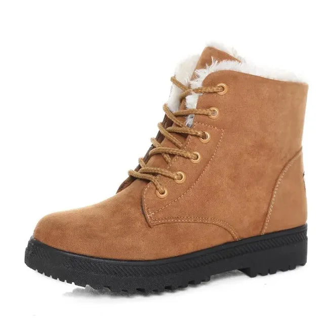 Bota Feminina Forrada com Pelúcia e Cadarço em Material Sintético – Le Vie