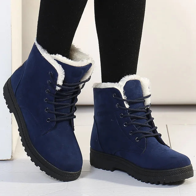 Coturno Feminino de Inverno com Forro Peluciado em Camurça Sintética – Le Vie