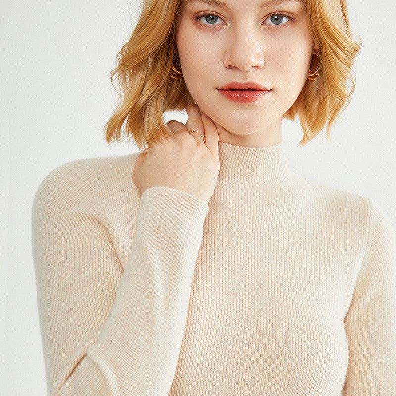 Blusa Básica de Lã Manga Longa