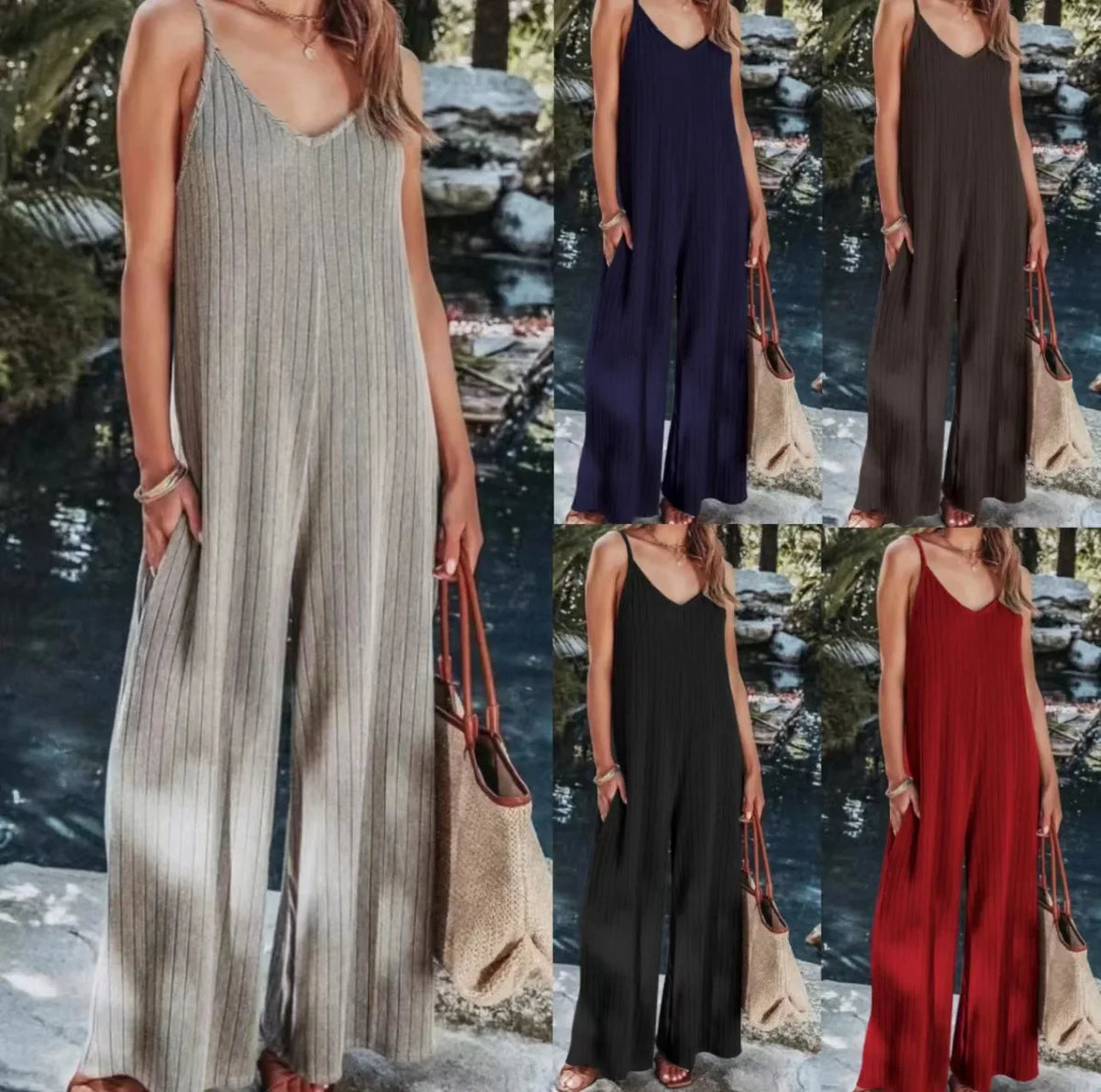 Macacão Feminino Pantacourt Canelado Sem Costas em Malha Leve – Le Vie