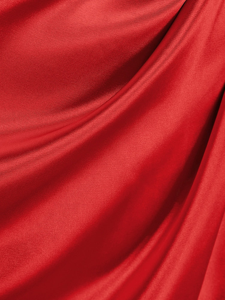 Vestido Longo Fenda Lateral e Decote Draped – Elegância e Sensualidade