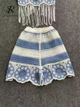 Conjunto Feminino Praia 2 Peças em Crochê com Franjas – Le Vie