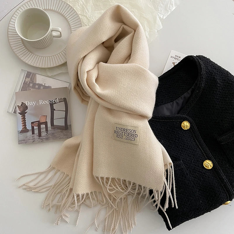 Cachecol Feminino Dupla Face de Inverno em Cashmere Tricot Premium – Le Vie
