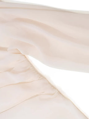 Blusa Feminina de Ombro Único com Flor em Chiffon - Elise