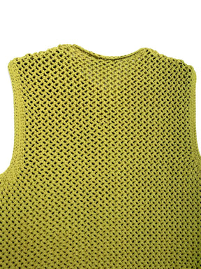 Blusa Feminina em Tricô com Decote Canoa Botões Maxi e Bolsos - Ayla