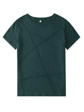 Blusa Feminina Básica com Relevo e Decote Redondo - Lina