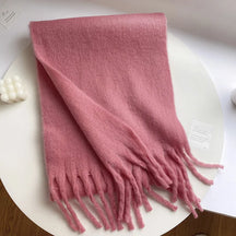 Lenço Feminino de Luxo em Caxemira Engrossada com Borlas Clássico Xale Macio para Outono e Inverno – Le Vie