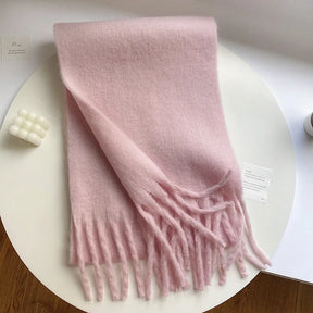 Lenço Feminino de Luxo em Caxemira Engrossada com Borlas Clássico Xale Macio para Outono e Inverno – Le Vie