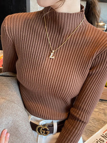 Blusa Canelada Gola Alta