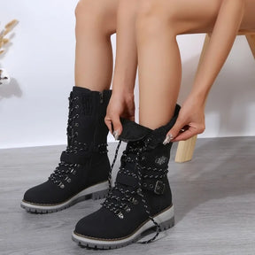 Bota Feminina Cano Médio com Forro Térmico em Material Sintético – Le Vie