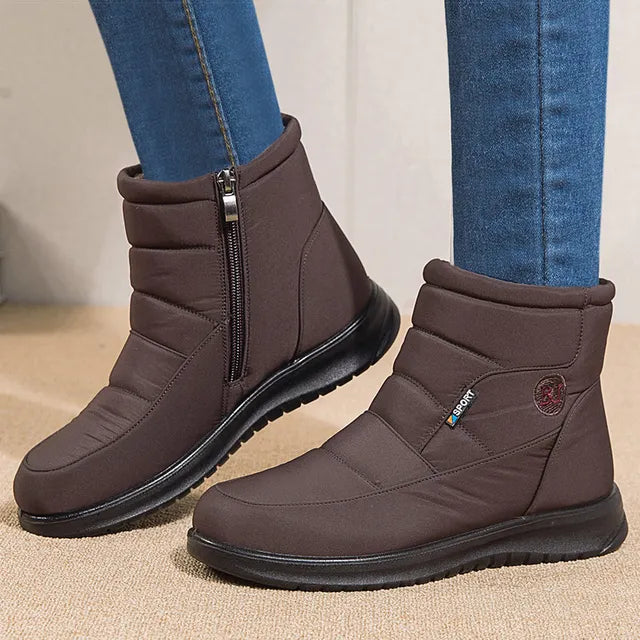 Bota Feminina Térmica com Zíper em Tecido Impermeável – Le Vie