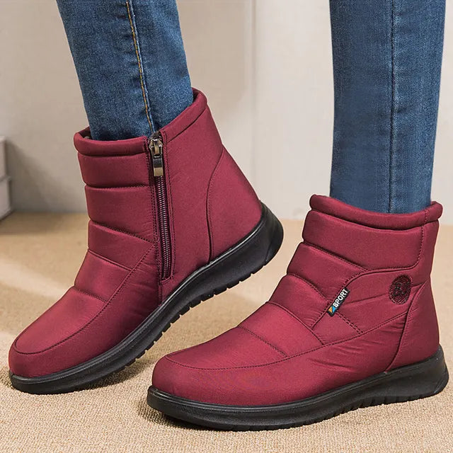 Bota Feminina Térmica com Zíper em Tecido Impermeável – Le Vie