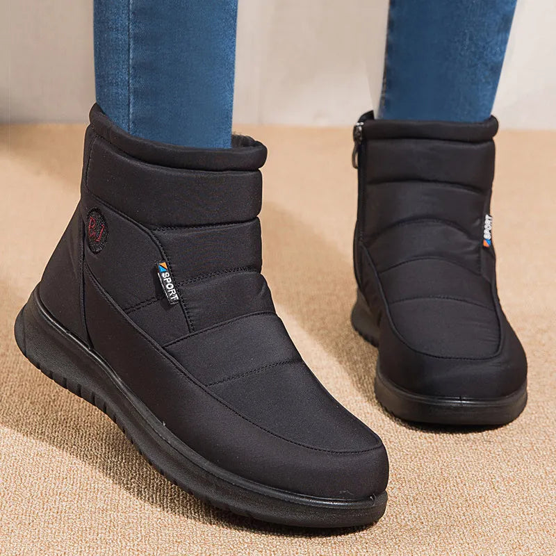 Bota Feminina Térmica com Zíper – Conforto e Proteção no Inverno