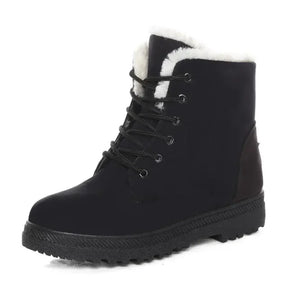 Bota Feminina Forrada com Pelúcia e Cadarço em Material Sintético – Le Vie