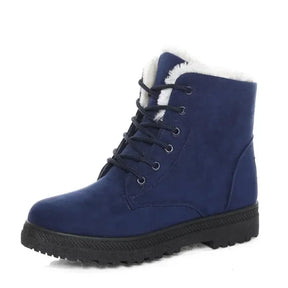 Bota Feminina Forrada com Pelúcia e Cadarço em Material Sintético – Le Vie
