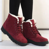 Coturno Feminino de Inverno com Forro Peluciado em Camurça Sintética – Le Vie