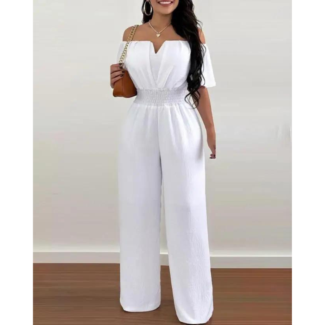 Macacão Branco Ombro a Ombro Feminino – Elegância e Conforto em Uma Só Peça