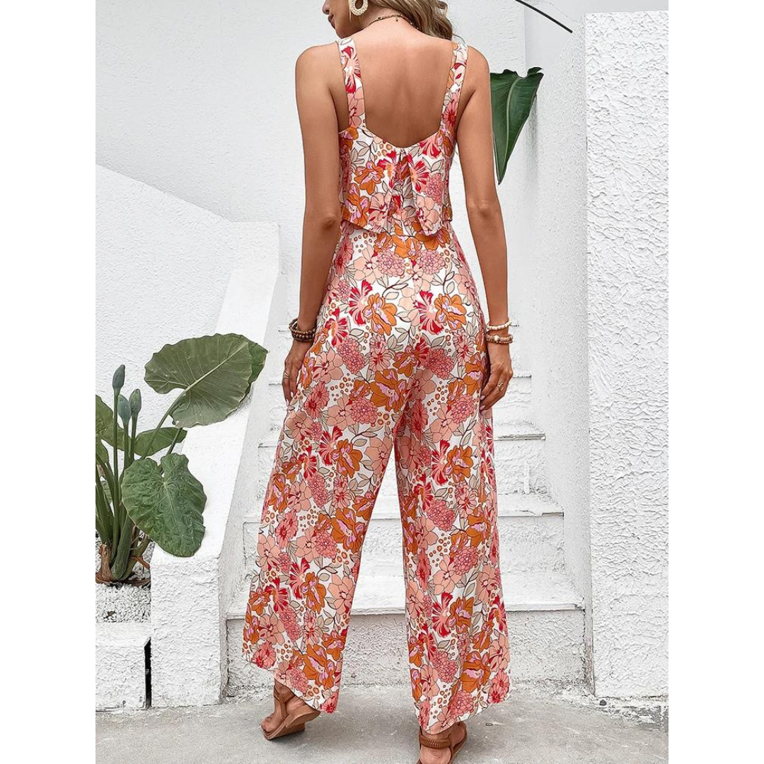 Macacão Feminino Longo Floral Alças Finas – Leveza e Estilo para Dias EnsSolarados