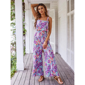 Macacão Feminino Longo Floral Alças Finas – Leveza e Estilo para Dias EnsSolarados