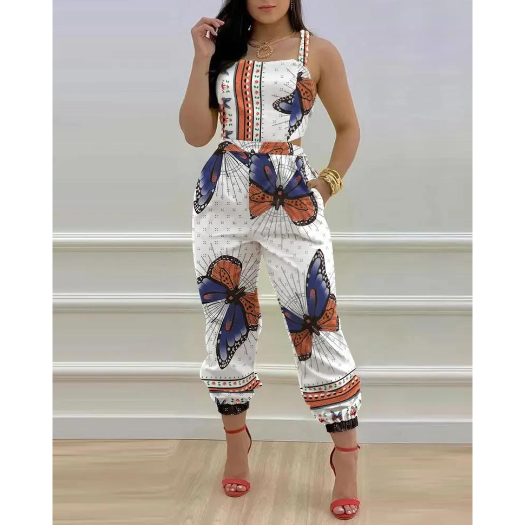 Macacão Feminino Estampa Jeans Patchwork – Estilo e Conforto em Uma Só Peça