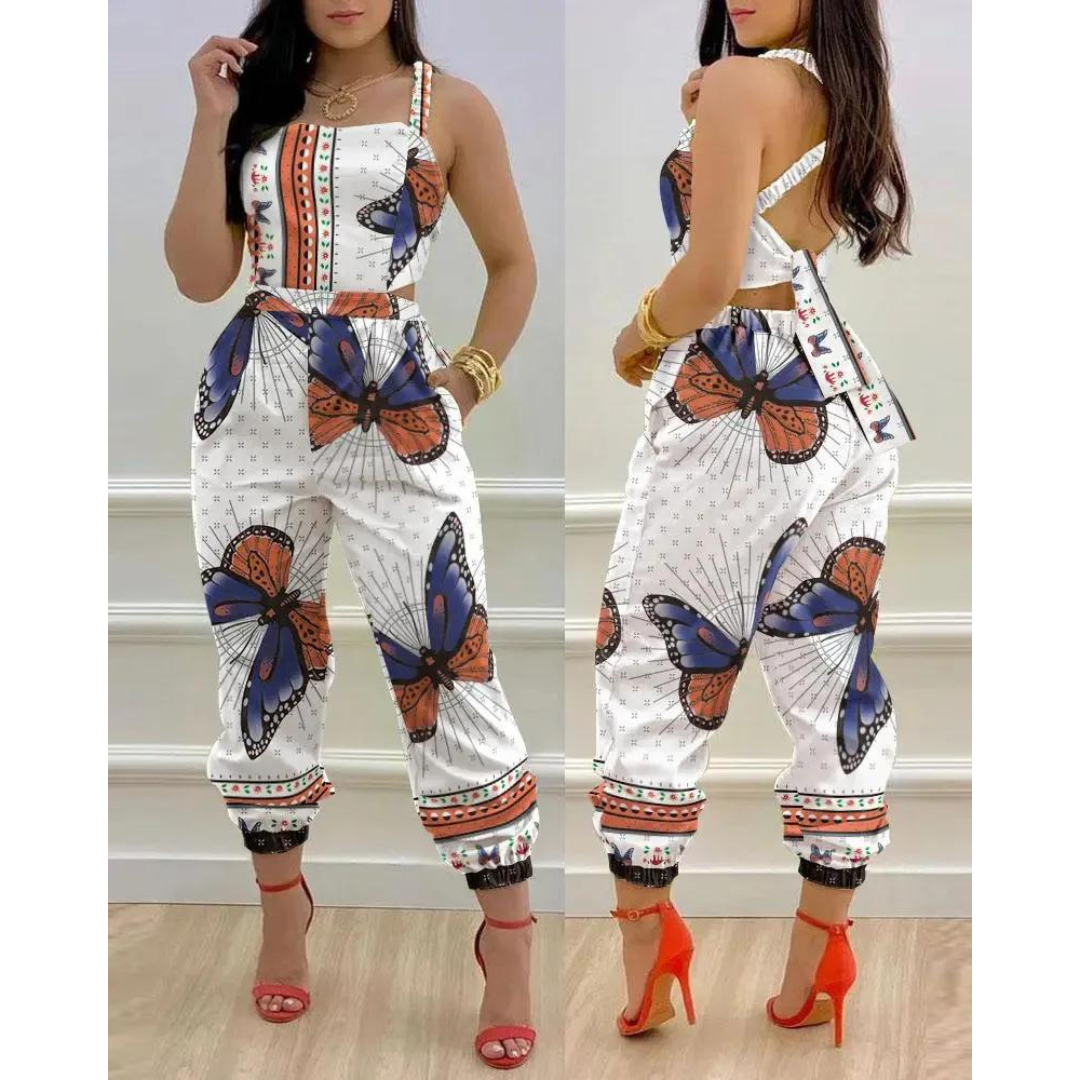 Macacão Feminino Estampa Jeans Patchwork – Estilo e Conforto em Uma Só Peça