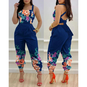 Macacão Feminino Estampa Jeans Patchwork – Estilo e Conforto em Uma Só Peça