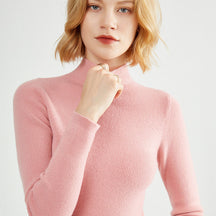 Blusa Básica de Lã Manga Longa