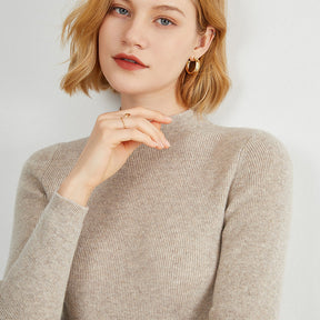 Blusa Básica de Lã Manga Longa