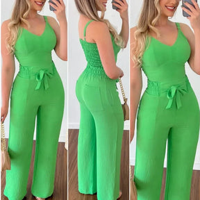 Macacão Feminino Pantalona com Alças Finas – Estilo e Conforto