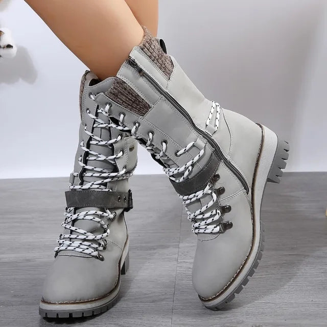 Bota Feminina Cano Médio com Forro Térmico em Material Sintético – Le Vie