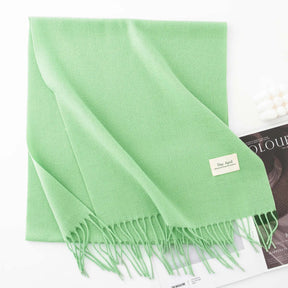 Cachecol Feminino de Inverno em Cashmere Malha com Efeito Xale 40x200cm Cor Sólida Elegante – Le Vie