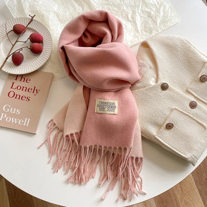 Cachecol Feminino Dupla Face de Inverno em Cashmere Tricot Premium – Le Vie