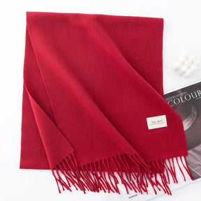 Cachecol Feminino de Inverno em Cashmere Malha com Efeito Xale 40x200cm Cor Sólida Elegante – Le Vie