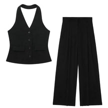 Conjunto Feminino Alfaiataria Colete Blazer Sem Mangas e Calça Pantalona em Tecido Premium – Le Vie