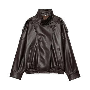 Jaqueta Bomber Feminina de Couro Falso - Blusão Quente para Inverno - Le Vie