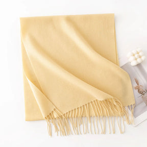 Cachecol Feminino de Inverno em Cashmere Malha com Efeito Xale 40x200cm Cor Sólida Elegante – Le Vie