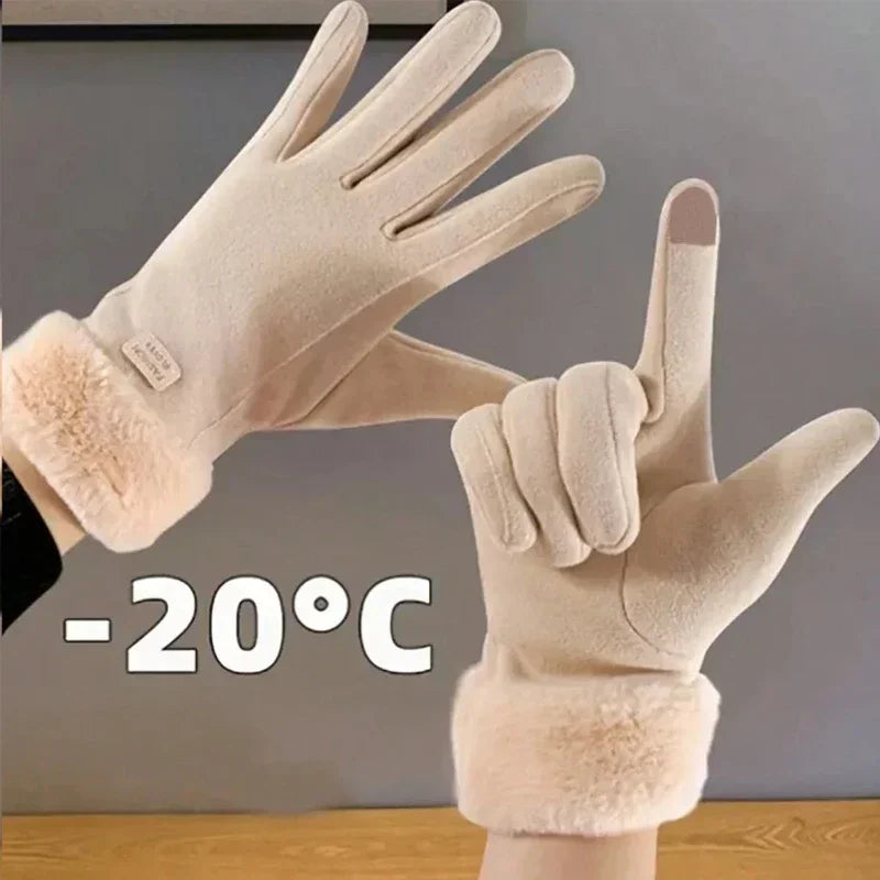 Luvas Femininas de Inverno com Tela Touchscreen e Forro de Pelúcia Quente para Lazer ao Ar Livre – Le Vie