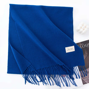 Cachecol Feminino de Inverno em Cashmere Malha com Efeito Xale 40x200cm Cor Sólida Elegante – Le Vie