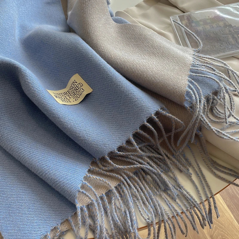 Cachecol Feminino Dupla Face de Inverno em Cashmere Tricot Premium – Le Vie