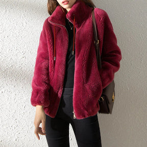 Mole de Lã Dupla Face Feminina com Gola Alta - Quente e Versátil - Outono/Inverno - Le Vie
