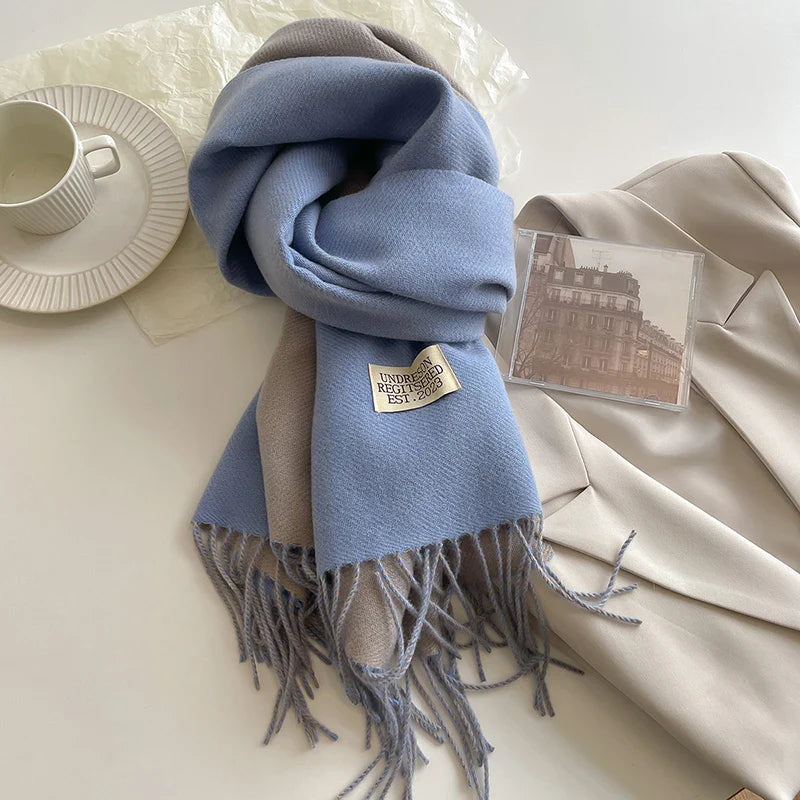 Cachecol Feminino Dupla Face de Inverno em Cashmere Tricot Premium – Le Vie