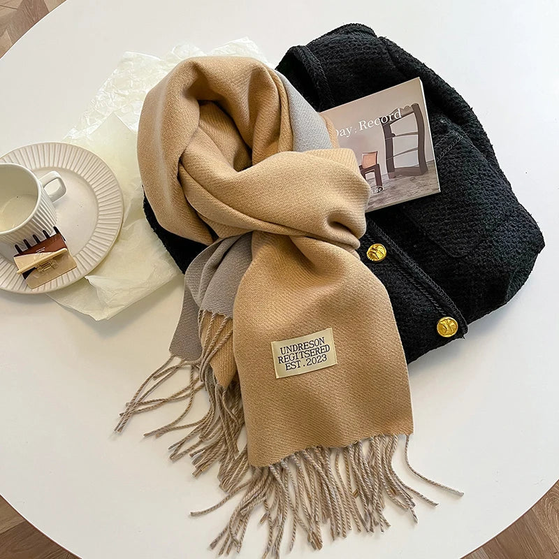 Cachecol Feminino Dupla Face de Inverno em Cashmere Tricot Premium – Le Vie