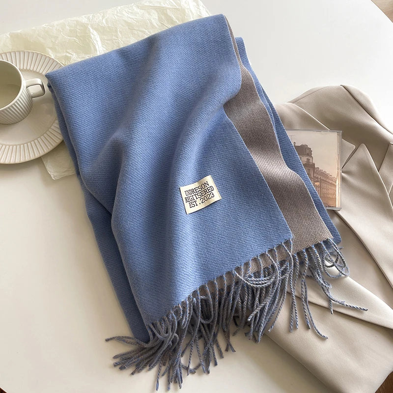 Cachecol Feminino Dupla Face de Inverno em Cashmere Tricot Premium – Le Vie