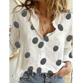 Blusa Feminina Vintage de Manga Longa em Linho e Algodão Premium para Primavera e Outono – Le Vie