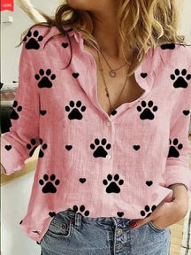 Blusa Feminina Vintage de Manga Longa em Linho e Algodão Premium para Primavera e Outono – Le Vie
